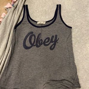 blue and white striped top